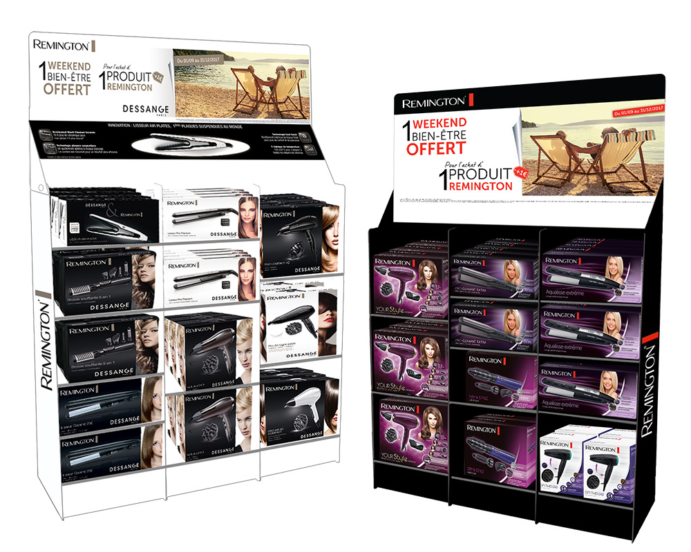 Frontons Boxs PLV - Remington France